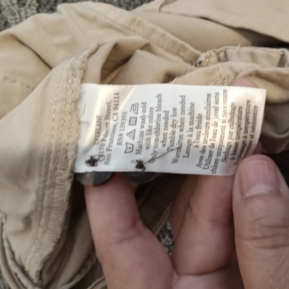 Everlane Wide Leg High Rise Kahaki Pleated Womens Organic Cotton Womens 8 - Picture 6 of 13